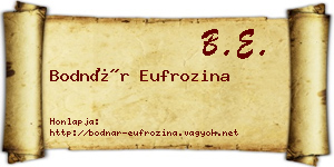 Bodnár Eufrozina névjegykártya
